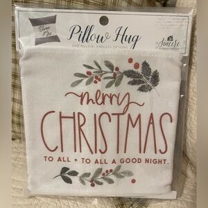 Merry Christmas Pillow wrap - Wraps around your existing 16" - 18" pillow (NIC)